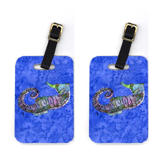 Pair of Seahorse Luggage Tags by Caroline's Treasures