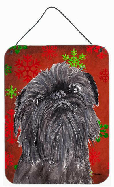 Brussels Griffon Red Snowflake Christmas Wall or Door Hanging Prints by Caroline's Treasures