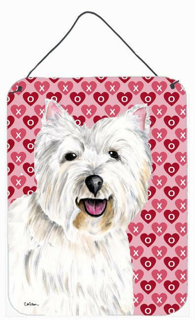 Westie Hearts Love and Valentine's Day Portrait Wall or Door Hanging Prints by Caroline's Treasures