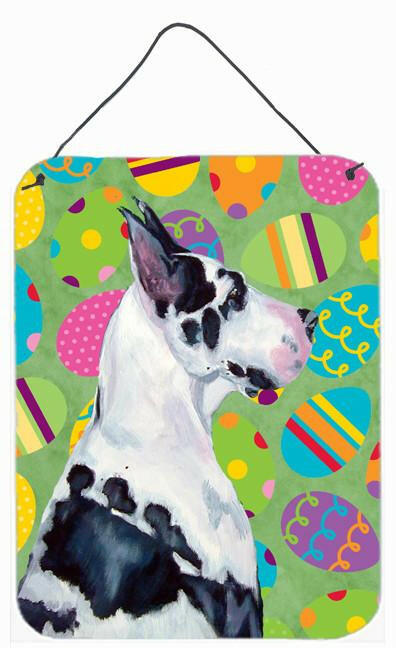 Great Dane Easter Eggtravaganza Aluminium Metal Wall or Door Hanging Prints by Caroline's Treasures