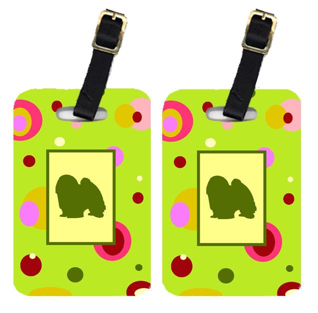 Pair of 2 Japanese Chin Luggage Tags by Caroline&#39;s Treasures