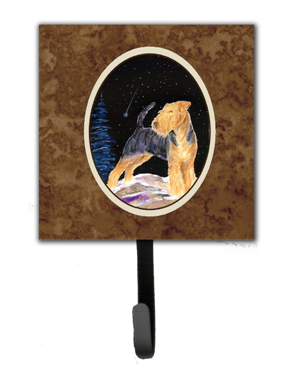 Starry Night Welsh Terrier Leash Holder or Key Hook by Caroline's Treasures