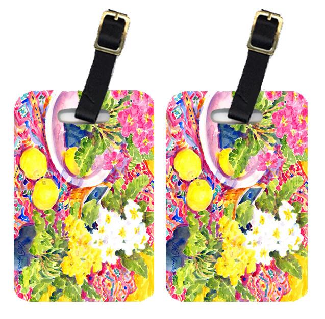 Pair of 2 Flower - Primroses Luggage Tags by Caroline's Treasures