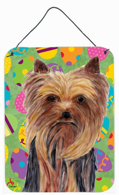 Yorkie Easter Eggtravaganza Aluminium Metal Wall or Door Hanging Prints by Caroline's Treasures