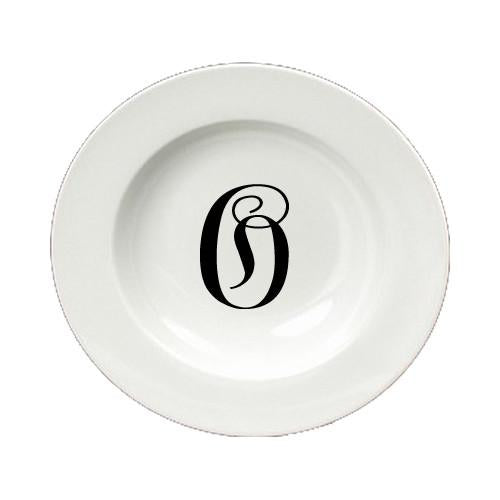 Letter O Initial Monogram Script Round Ceramic White Soup Bowl CJ1057-O-SBW-825 by Caroline's Treasures