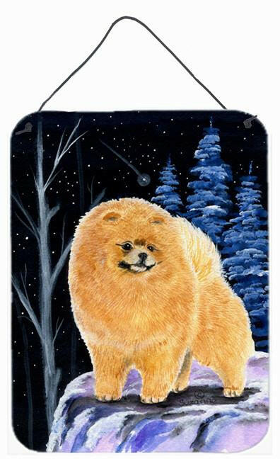 Starry Night Pomeranian Aluminium Metal Wall or Door Hanging Prints by Caroline's Treasures