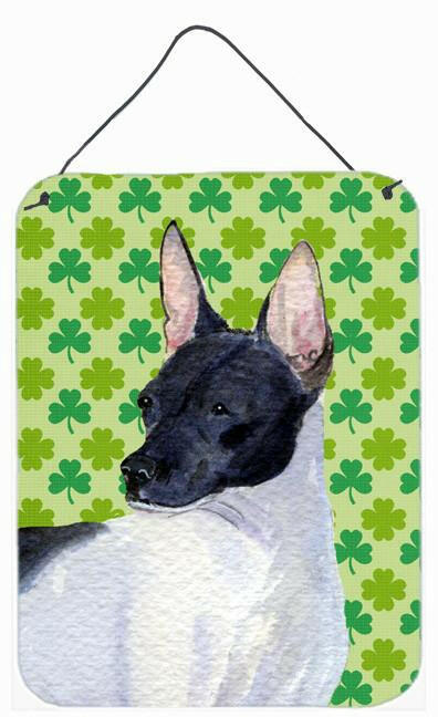 Rat Terrier St. Patrick&#39;s Day Shamrock Portrait Wall or Door Hanging Prints by Caroline&#39;s Treasures