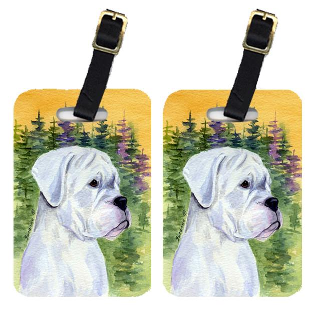 Pair of 2 Boxer Luggage Tags by Caroline&#39;s Treasures