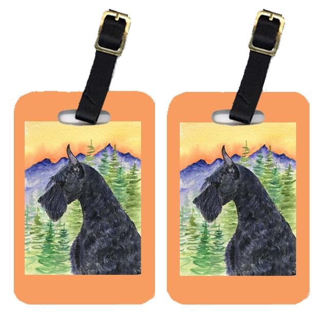 Pair of 2 Schnauzer Luggage Tags by Caroline&#39;s Treasures