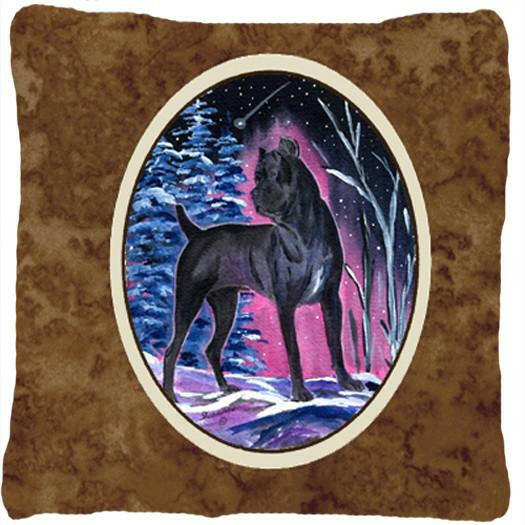 Starry Night Cane Corso Decorative   Canvas Fabric Pillow by Caroline&#39;s Treasures