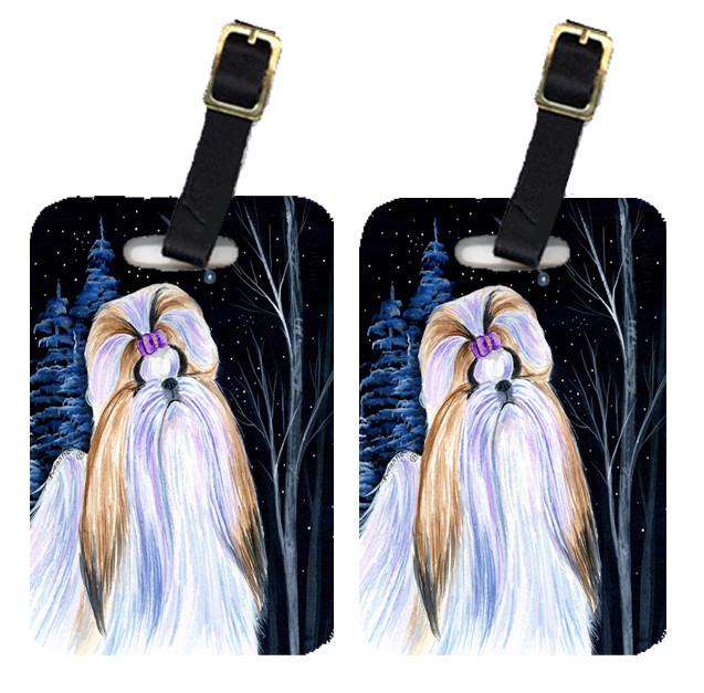 Starry Night Shih Tzu Luggage Tags Pair of 2 by Caroline's Treasures