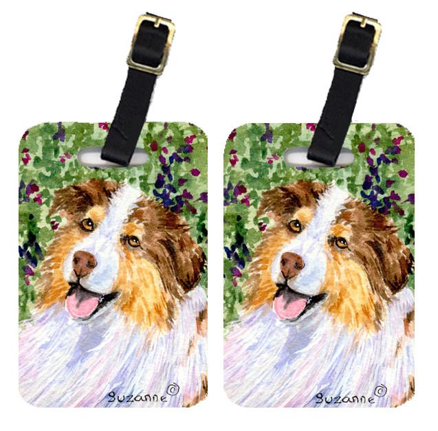 Pair of 2 Australian Shepherd Luggage Tags by Caroline&#39;s Treasures