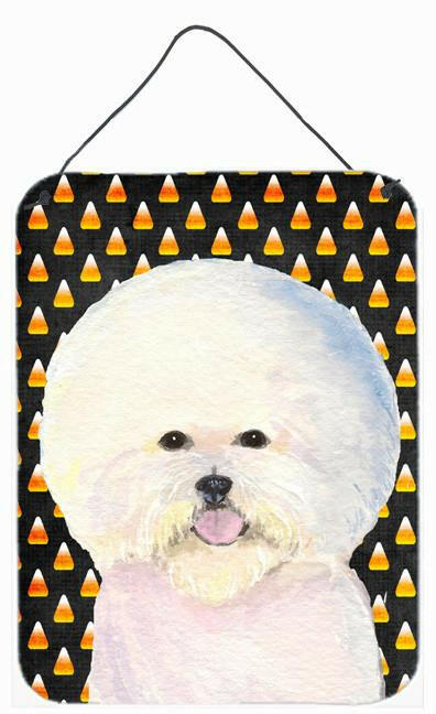 Bichon Frise Candy Corn Halloween Portrait Wall or Door Hanging Prints by Caroline's Treasures