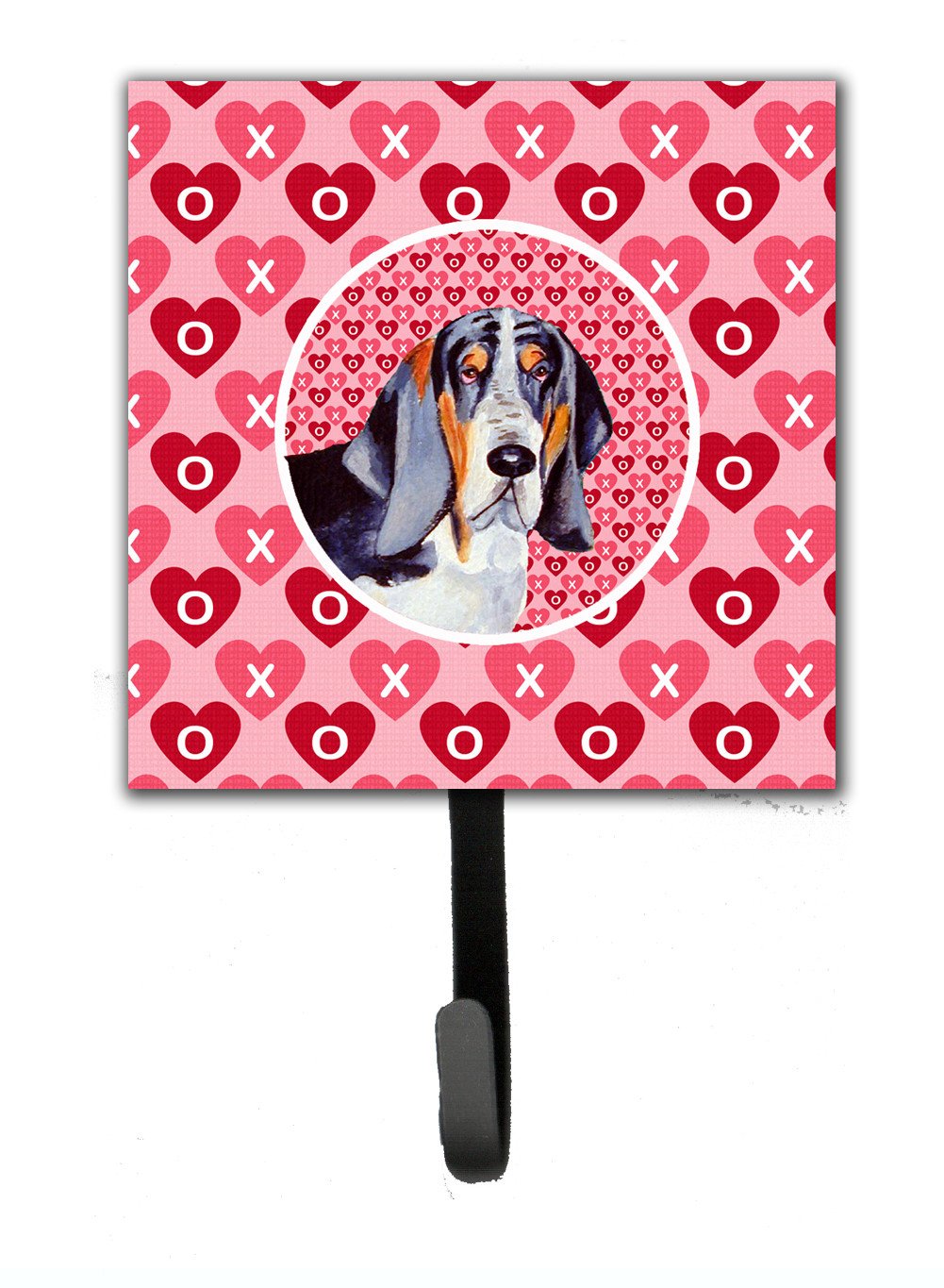 Basset Hound Valentine's Love and Hearts Leash or Key Holder by Caroline's Treasures