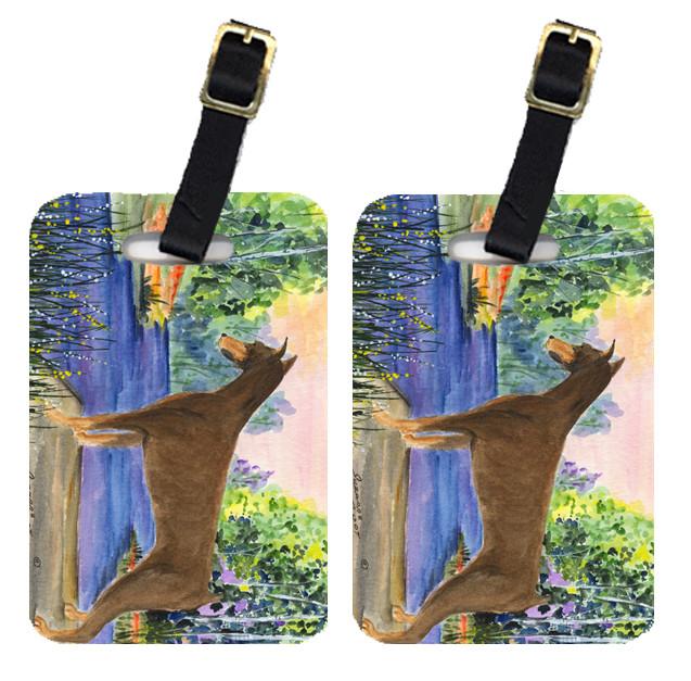 Pair of 2 Doberman Luggage Tags by Caroline&#39;s Treasures