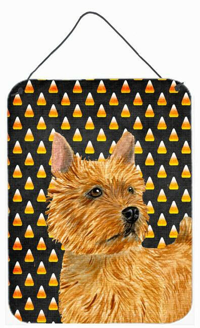 Norwich Terrier Candy Corn Halloween Portrait Wall or Door Hanging Prints by Caroline&#39;s Treasures