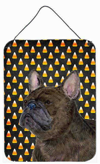 French Bulldog Candy Corn Halloween Portrait Wall or Door Hanging Prints by Caroline's Treasures