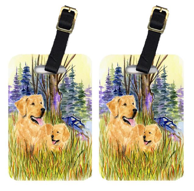 Pair of 2 Golden Retriever Luggage Tags by Caroline's Treasures