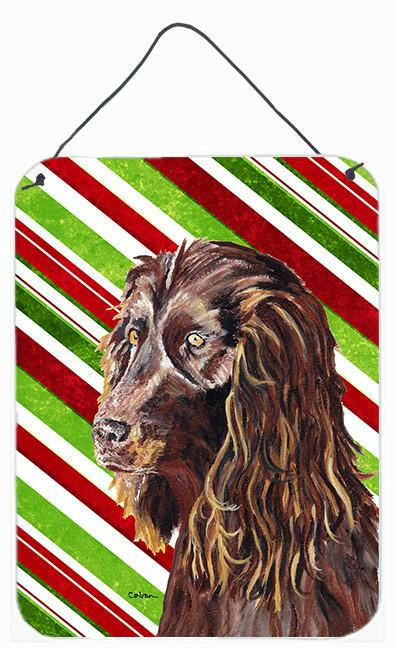 Boykin Spaniel Candy Cane Christmas Aluminium Metal Wall or Door Hanging Prints by Caroline's Treasures