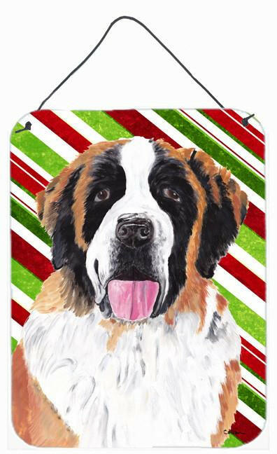 Saint Bernard  Holiday Christmas Aluminium Metal Wall or Door Hanging Prints by Caroline's Treasures