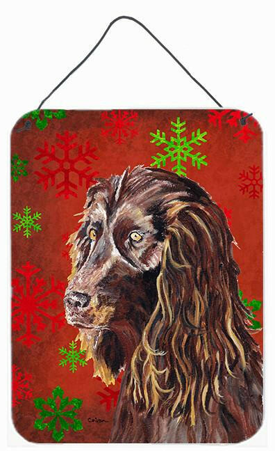 Boykin Spaniel Red Snowflake Christmas Wall or Door Hanging Prints by Caroline's Treasures