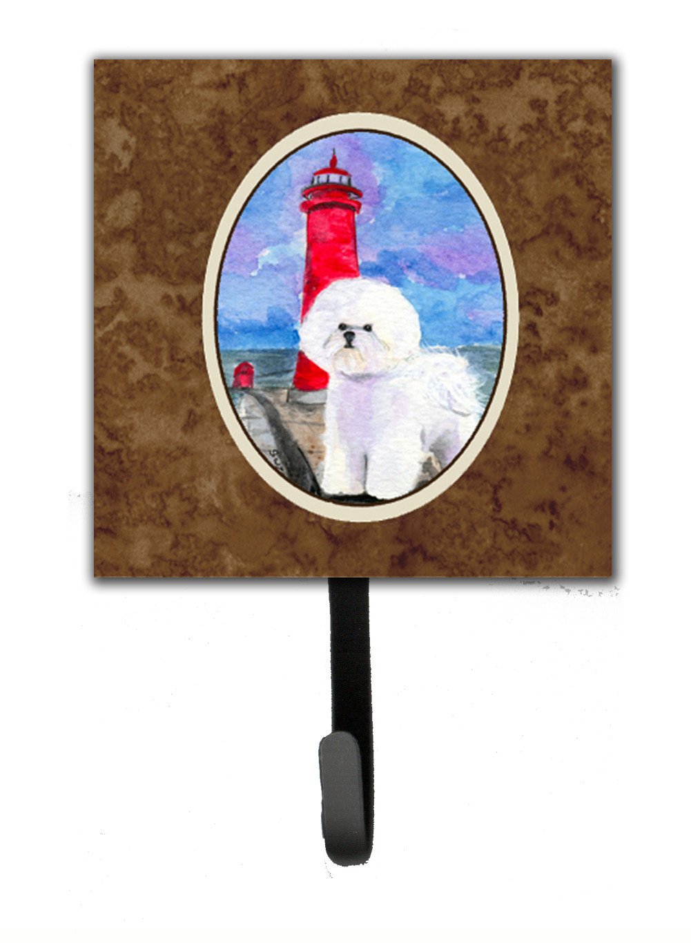 Lighthouse with Bichon Frise Leash Holder or Key Hook by Caroline's Treasures