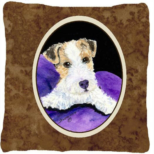 Fox Terrier Decorative   Canvas Fabric Pillow by Caroline&#39;s Treasures