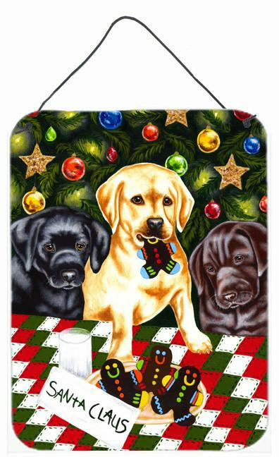 Santa's Helpers in Christmas Stockings Labrador Wall or Door Hanging Prints AMB1314DS1216 by Caroline's Treasures