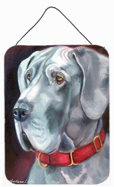 Great Dane Natural Ears Red Collar Wall or Door Hanging Prints 7309DS1216 by Caroline's Treasures