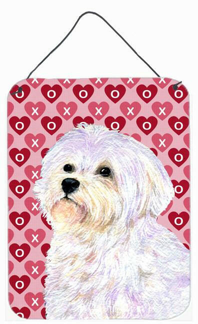 Maltese Hearts Love and Valentine's Day Portrait Wall or Door Hanging Prints by Caroline's Treasures