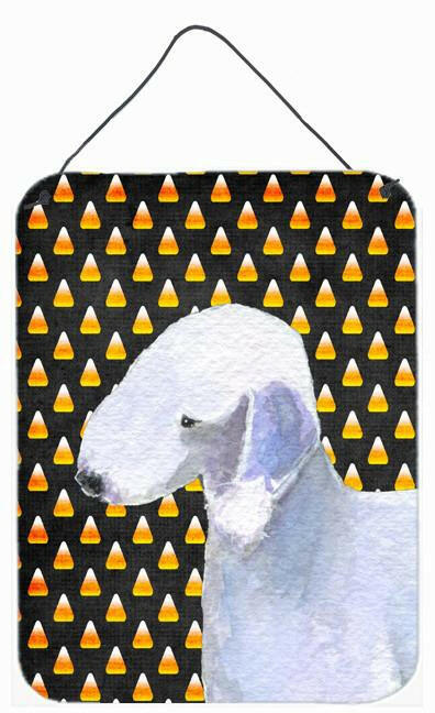 Bedlington Terrier Candy Corn Halloween Portrait Wall or Door Hanging Prints by Caroline&#39;s Treasures