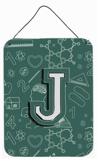 Letter J Back to School Initial Wall or Door Hanging Prints CJ2010-JDS1216 by Caroline's Treasures