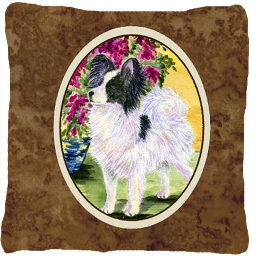 Papillon Decorative   Canvas Fabric Pillow by Caroline's Treasures