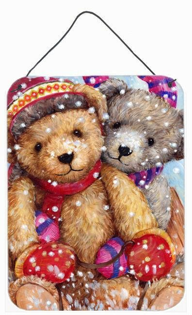 Winter Snow Teddy Bears Wall or Door Hanging Prints CDCO0461DS1216 by Caroline&#39;s Treasures