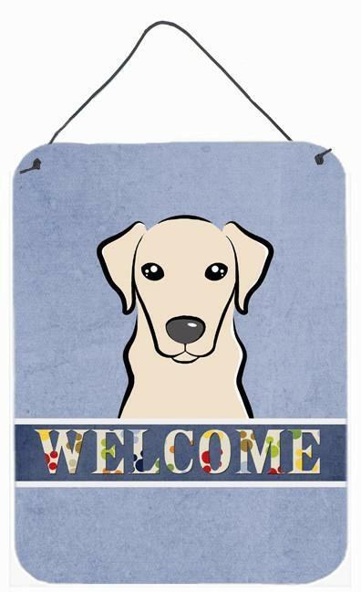 Yellow Labrador Welcome Wall or Door Hanging Prints BB1408DS1216 by Caroline&#39;s Treasures