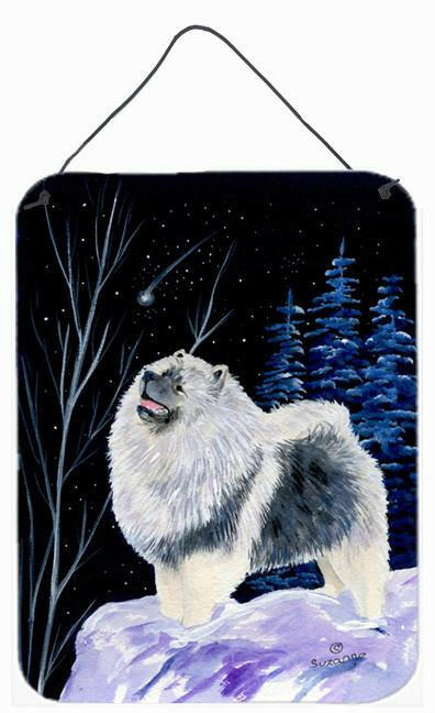 Starry Night Keeshond Aluminium Metal Wall or Door Hanging Prints by Caroline&#39;s Treasures