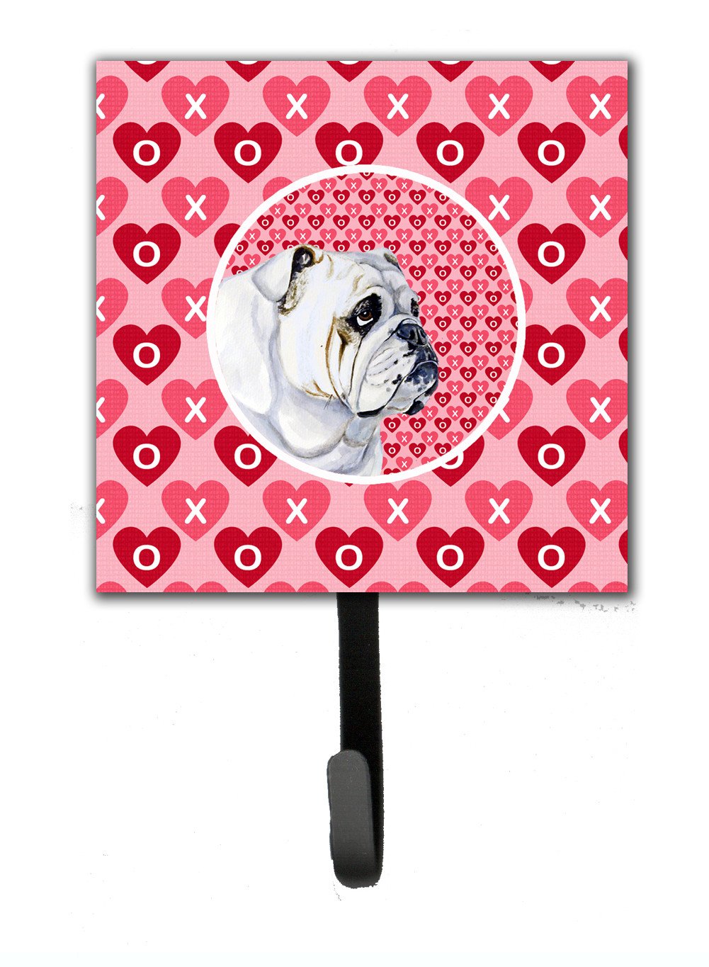 Bulldog English Valentine's Love and Hearts Leash or Key Holder by Caroline's Treasures