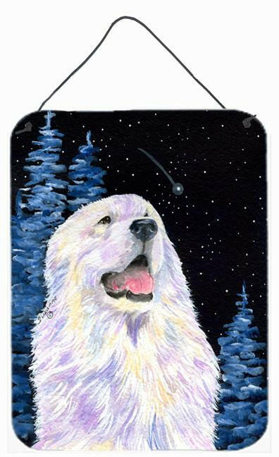 Starry Night Great Pyrenees Aluminium Metal Wall or Door Hanging Prints by Caroline&#39;s Treasures