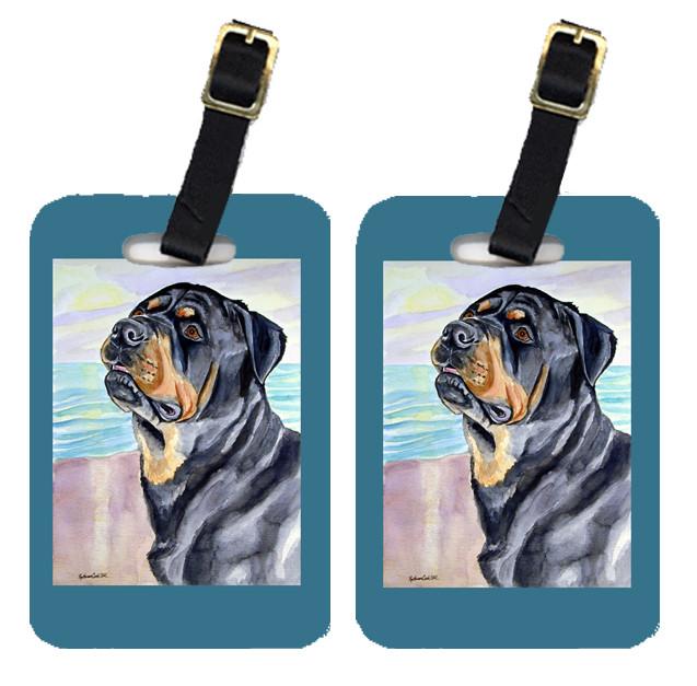 Pair of 2 Rottweiler Luggage Tags by Caroline&#39;s Treasures