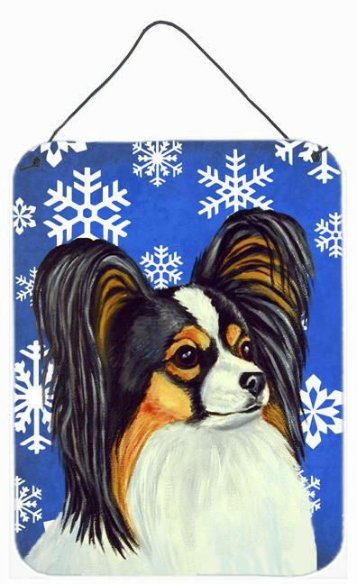 Papillon Winter Snowflakes Holiday Aluminium Metal Wall or Door Hanging Prints by Caroline's Treasures