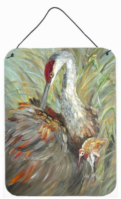 Sandhill Crane with baby Wall or Door Hanging Prints JMK1143DS1216 by Caroline's Treasures