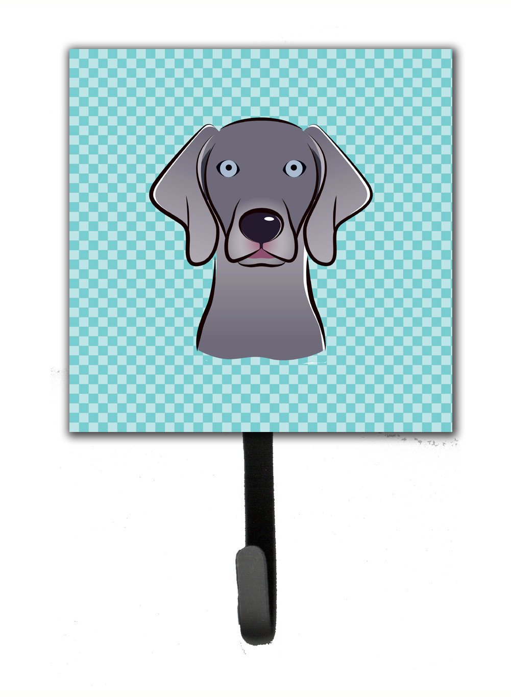 Checkerboard Blue Weimaraner Leash or Key Holder BB1169SH4 by Caroline's Treasures