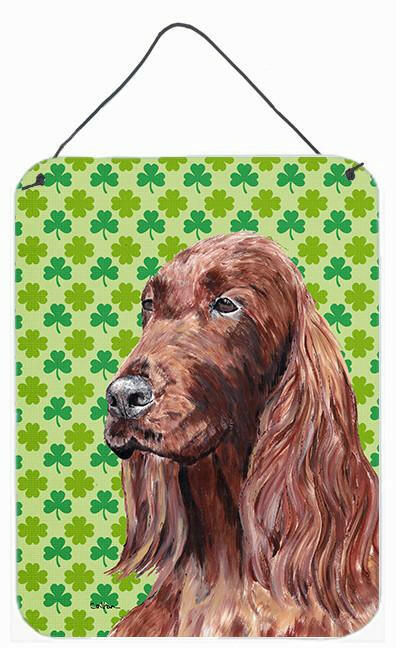 Irish Setter St Patrick&#39;s Irish Aluminium Metal Wall or Door Hanging Prints by Caroline&#39;s Treasures