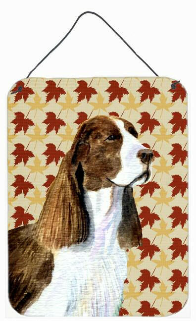 Springer Spaniel Fall Leaves Portrait Wall or Door Hanging Prints by Caroline&#39;s Treasures