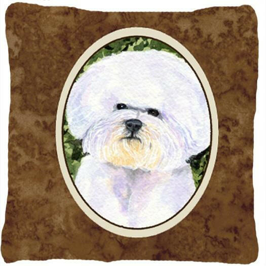 Bichon Frise Decorative   Canvas Fabric Pillow by Caroline's Treasures