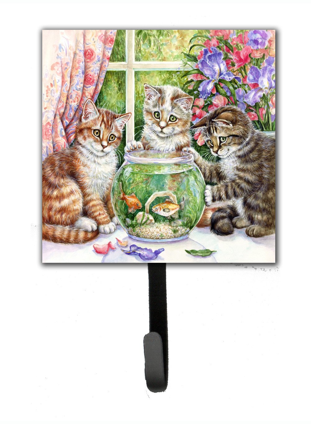 White Tabby by Debbie Cook Leash or Key Holder CDCO325ASH4 by Caroline&#39;s Treasures