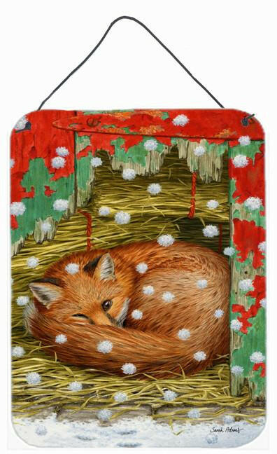 Fox Sleeping in the Snow Wall or Door Hanging Prints ASA2045DS1216 by Caroline&#39;s Treasures