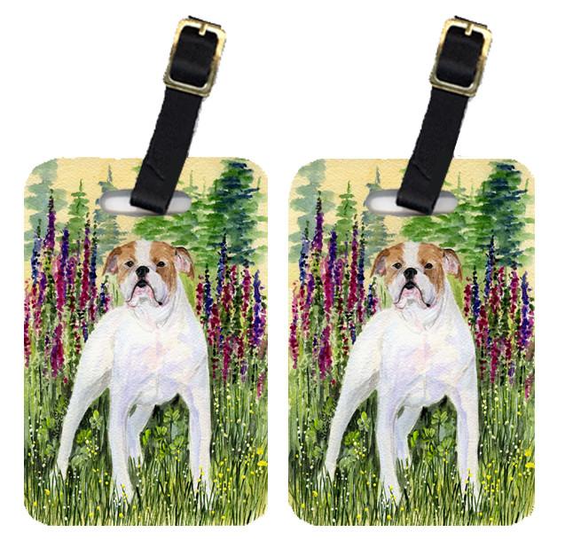 Pair of 2 English Bulldog Luggage Tags by Caroline&#39;s Treasures