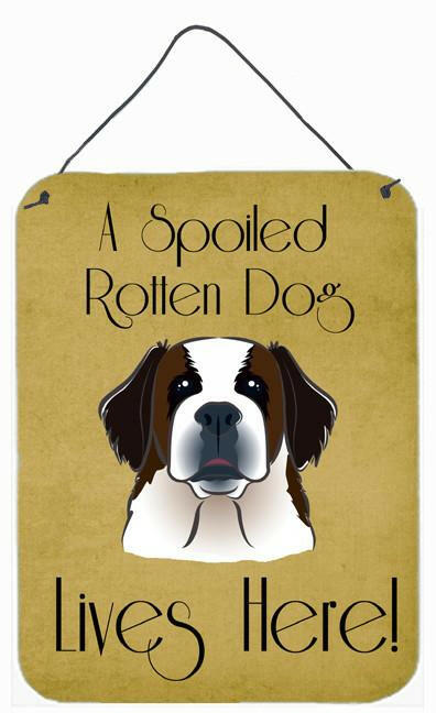 Saint Bernard Spoiled Dog Lives Here Wall or Door Hanging Prints BB1494DS1216 by Caroline's Treasures