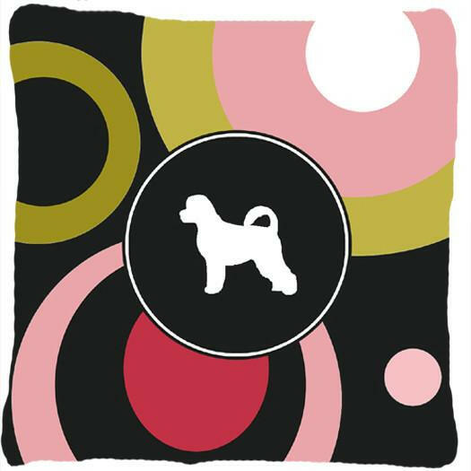 Portuguese Water Dog Decorative   Canvas Fabric Pillow by Caroline's Treasures